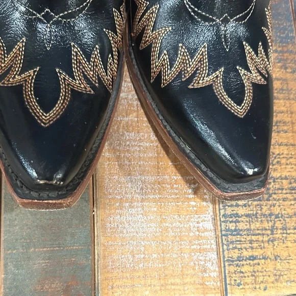 Ariat Black and Brown Embroidered Heeled Boots - Picture 4 of 4